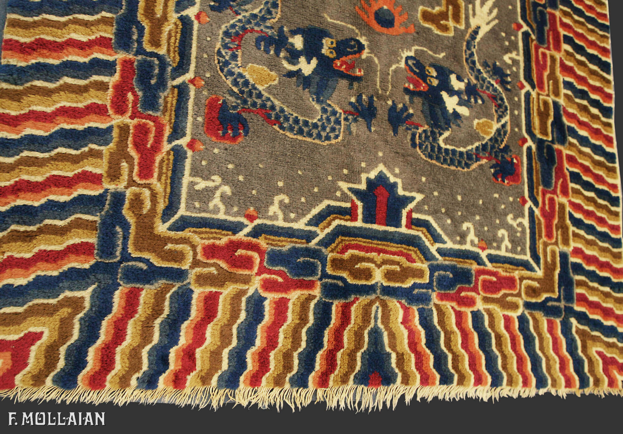 Antique Chinese Ningxia Rug (206x129 cm)